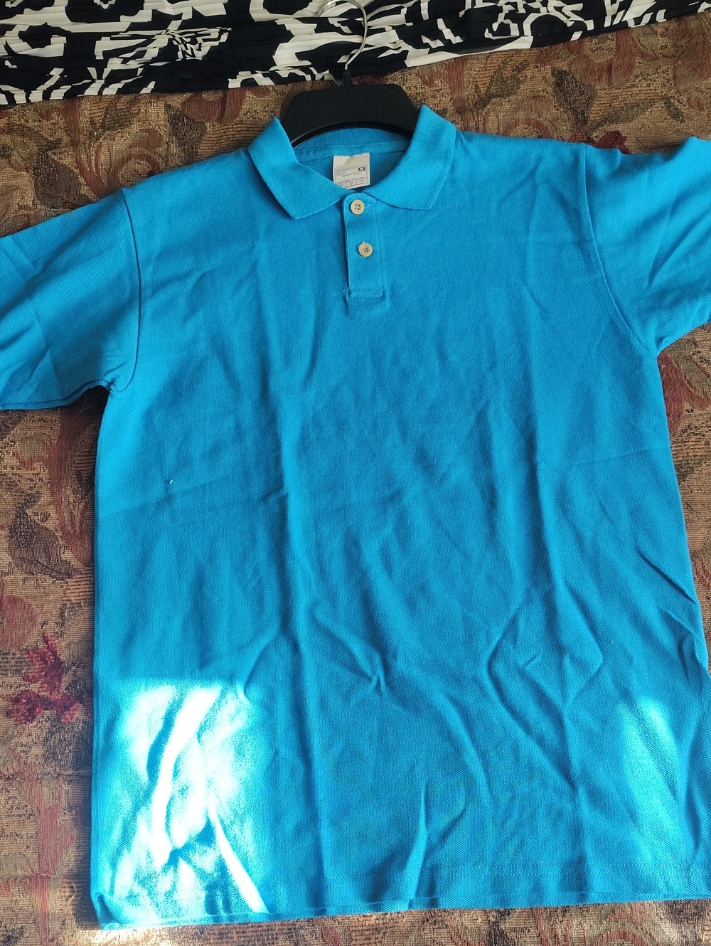 Men's Polo Shirt in Bright Blue - Classic Short Sleeve